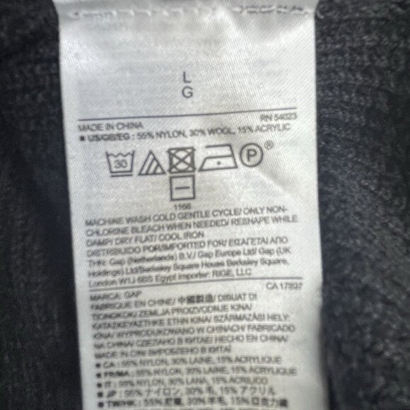 Gap Women's Sweater Size L Wool Coastal Fisherman Nautical Striped Warm - Picture 9 of 14